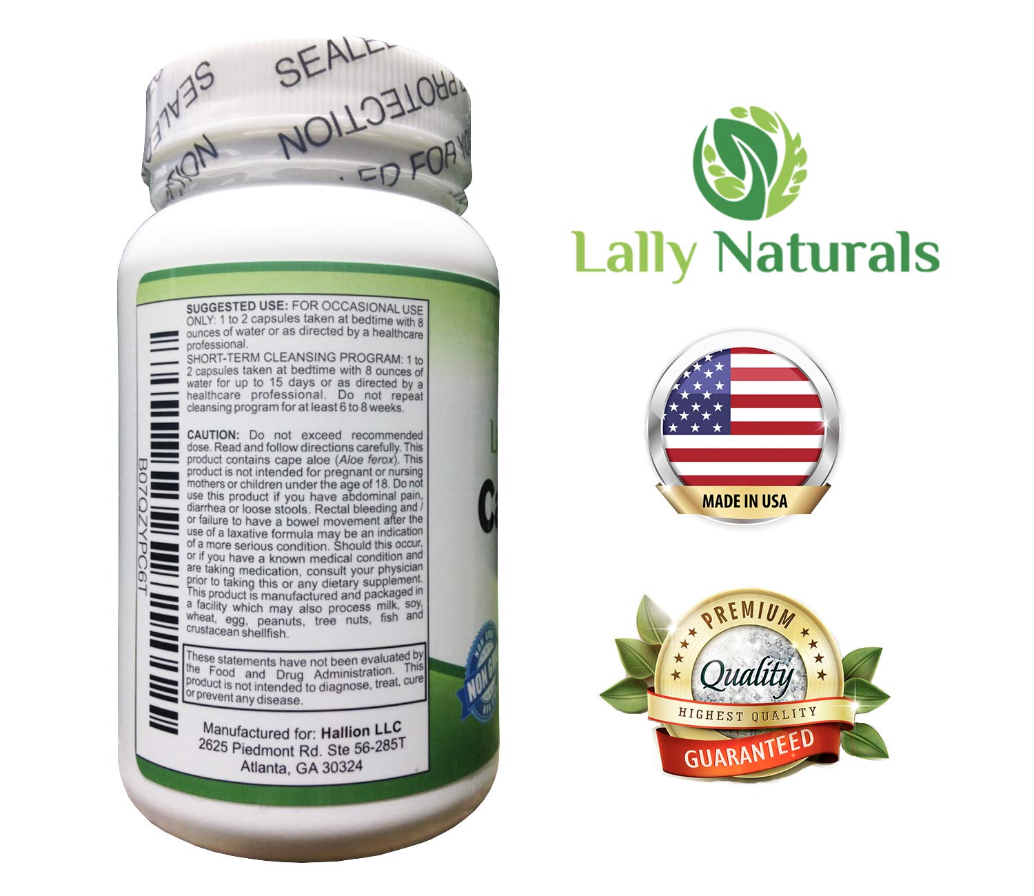 Lally Naturals hoja de Aloe Ferox natural como ingrediente principal