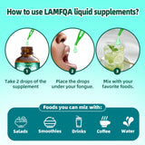 LAMFQA primer plano de la etiqueta con lista de ingredientes, muestra transparencia y formulación vegana