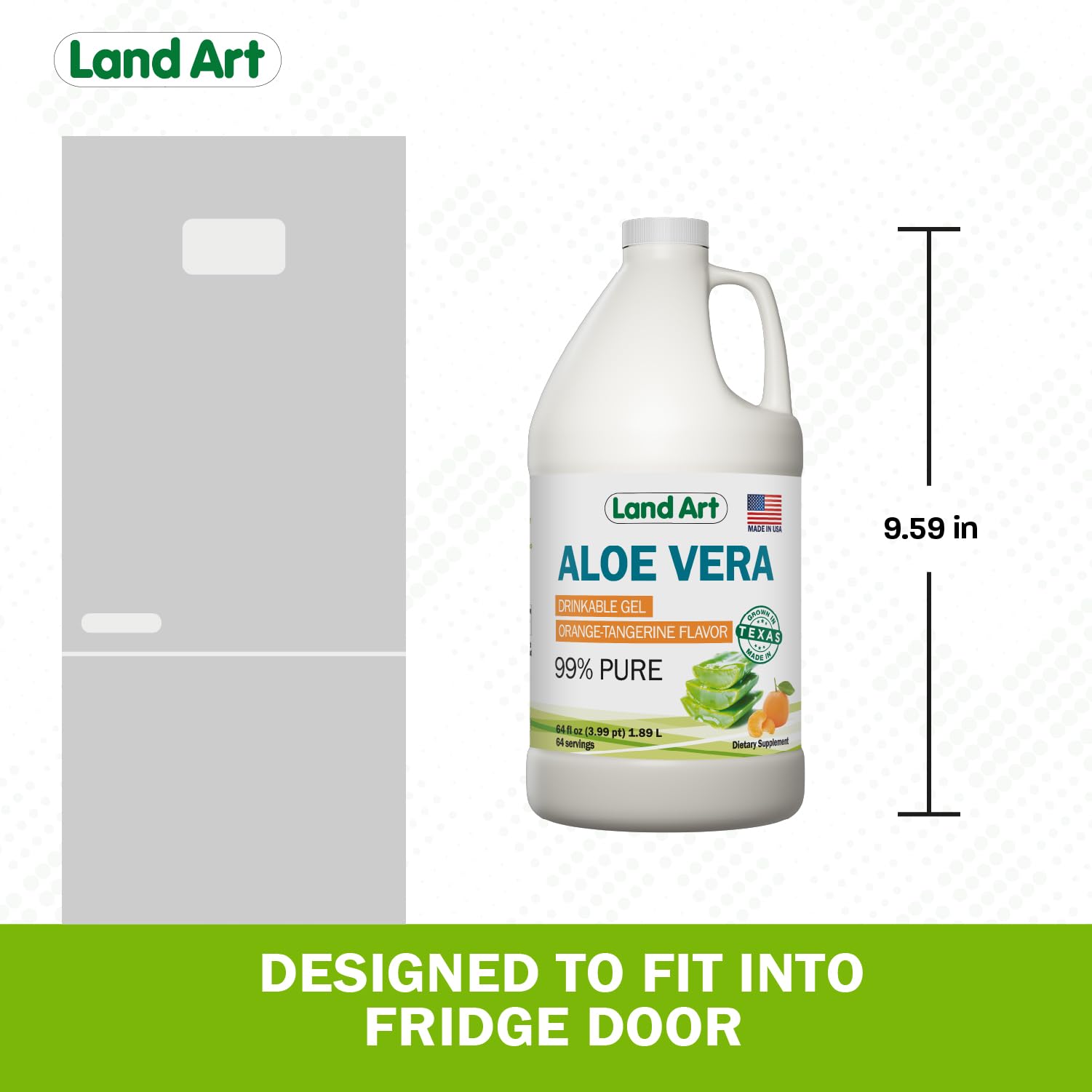 Land Art botella guardada en refrigerador para mostrar almacenamiento tras abrir