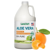 Land Art botella frontal naranja mostrando etiqueta y volumen 64 fl oz beneficios de pureza