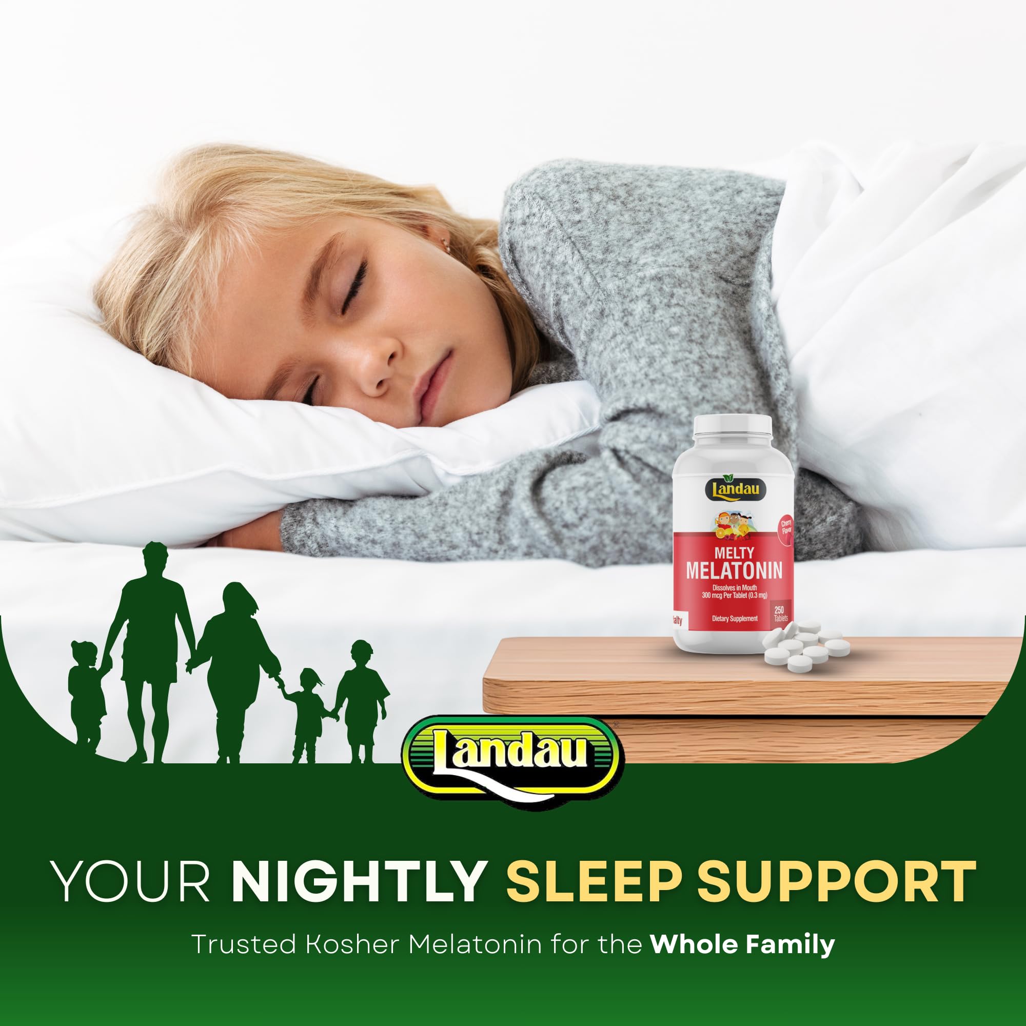LANDAU ambiente nocturno con Melty Melatonin para rutina de sueño