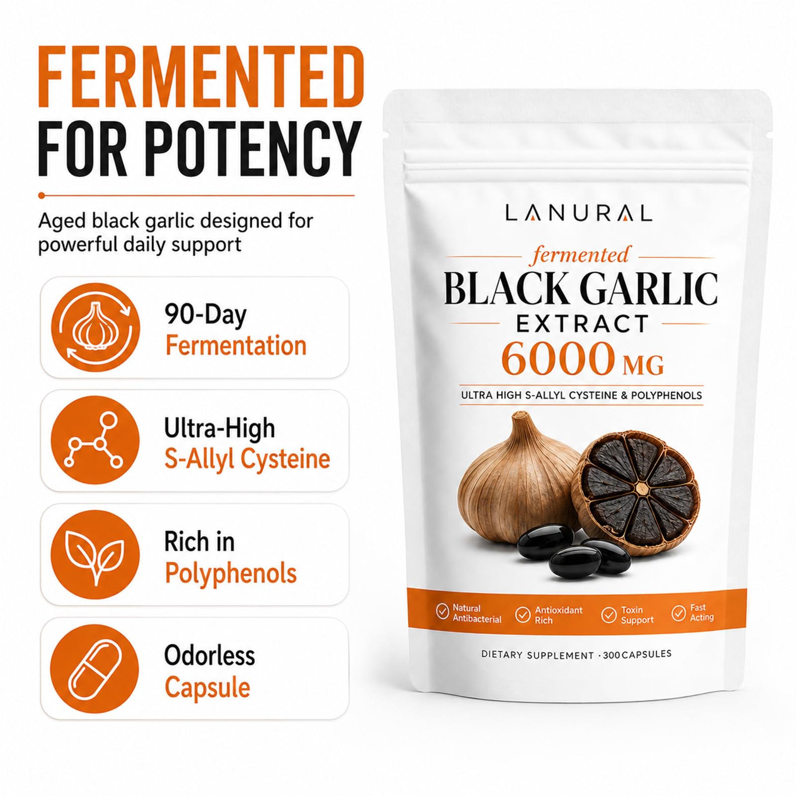 Lanural organic caja abierta con cápsulas para uso prolongado