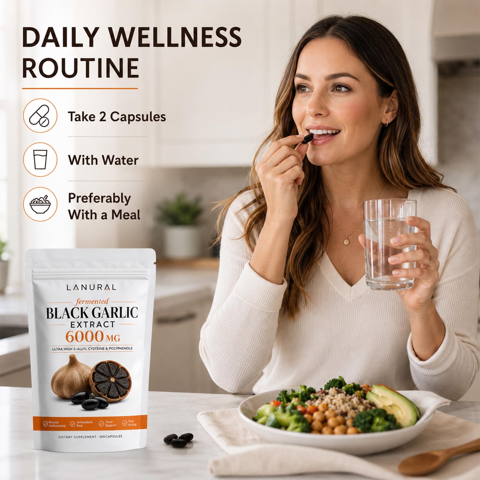 Lanural organic etiqueta con información nutricional clara y legible