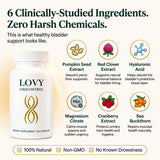 LANZF Lovy Urocontrol etiqueta con ingredientes claros y seguros