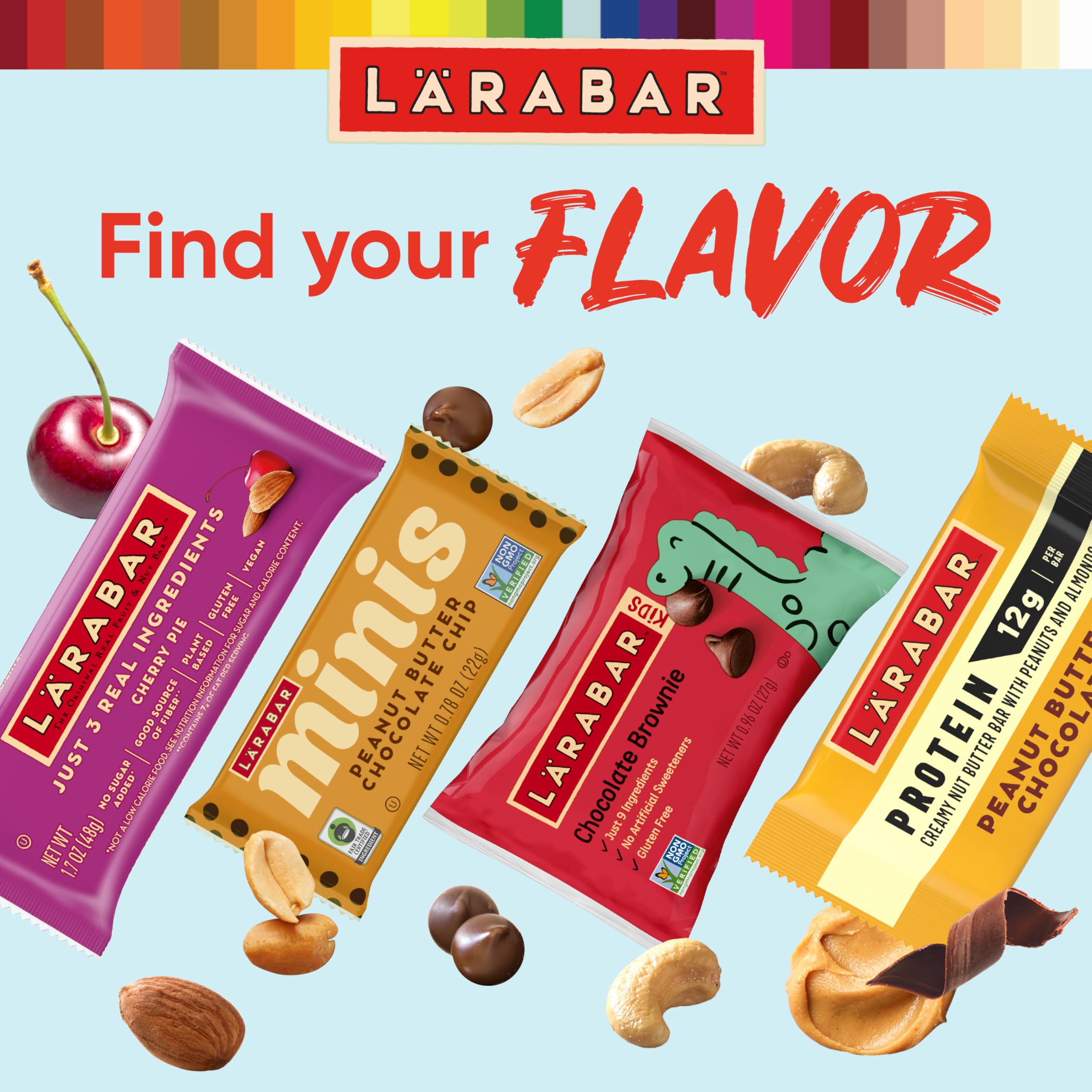 LÄRABAR etiqueta con ingredientes simples, transparencia y beneficios claros