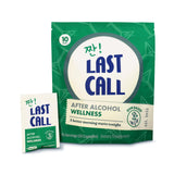 Last Call empaque frontal mostrando diseño y sobres individuales, fácil transporte