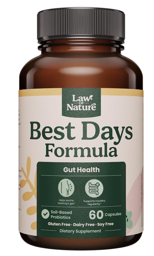 Law Of Nature envase Best Days Formula frontal, presentación clara y profesional