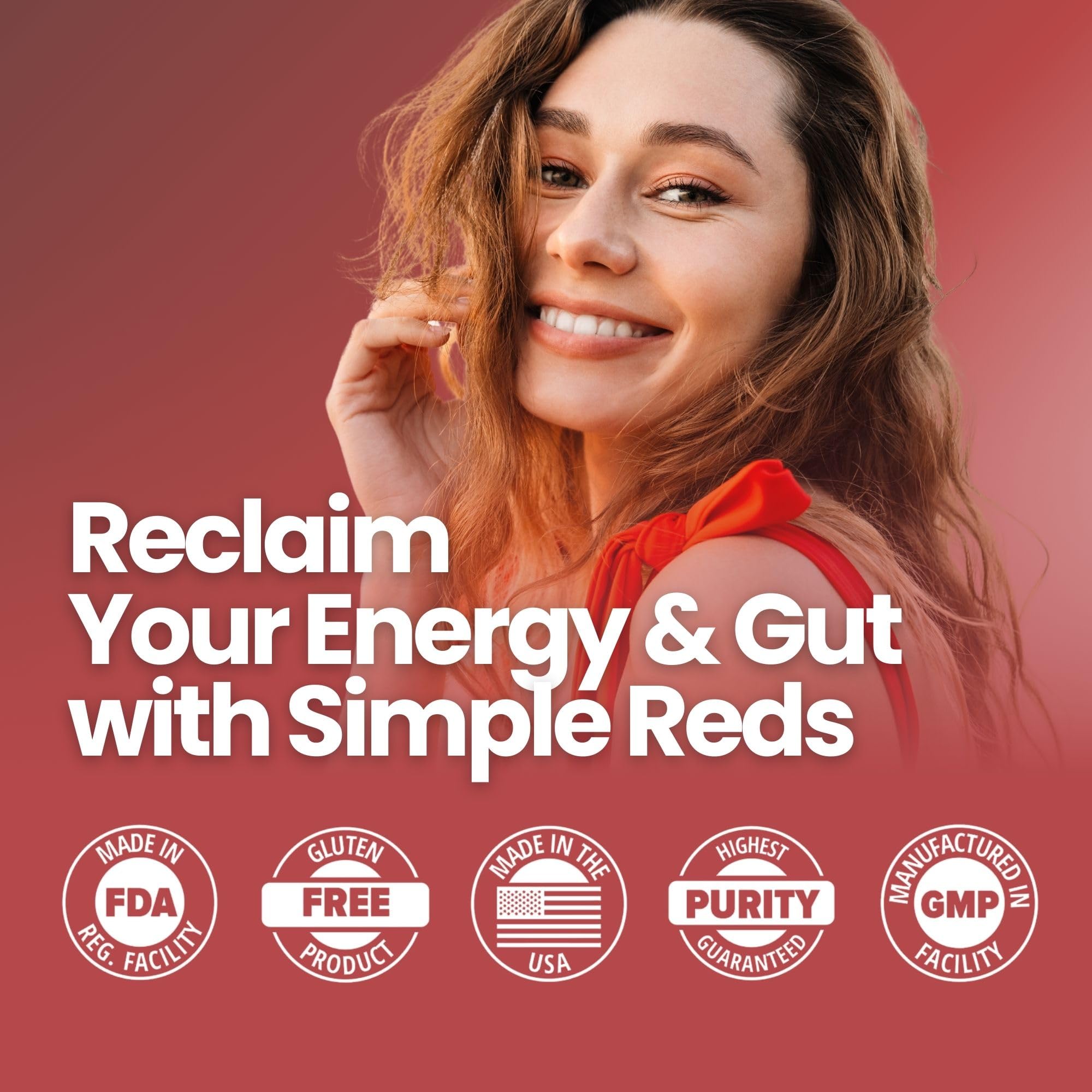 Layer Origin Simple Reds etiqueta con lista de ingredientes claros y sin rellenos
