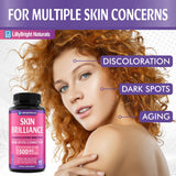 LB LILLYBRIGHT NATURALS etiqueta con ingredientes clave para claridad y antioxidantes
