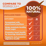 Vaso con mezcla de Leader psyllium y naranja listo para consumir, fácil integración diaria