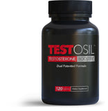Leading Edge Health frasco Testosil Men's frontal, muestra profesional y confianza