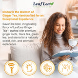 LeafLea vaso con té verde y jengibre con hielo, refrescante y ligero