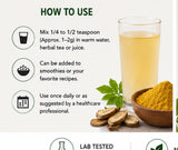 Preparación de cápsulas vacías con polvo Leafy Organic para dosis sin sabor