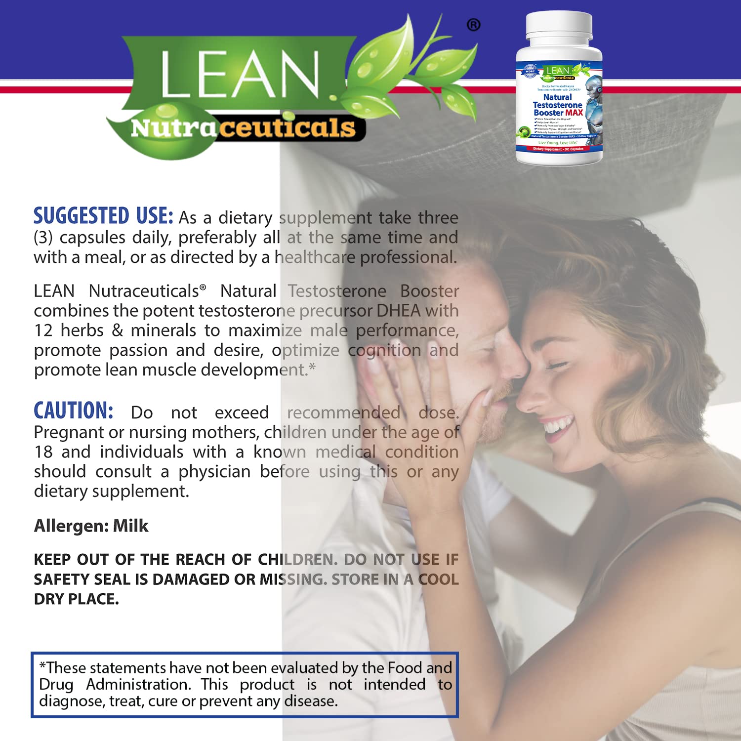 etiqueta de LEAN Nutraceuticals con lista de ingredientes legible