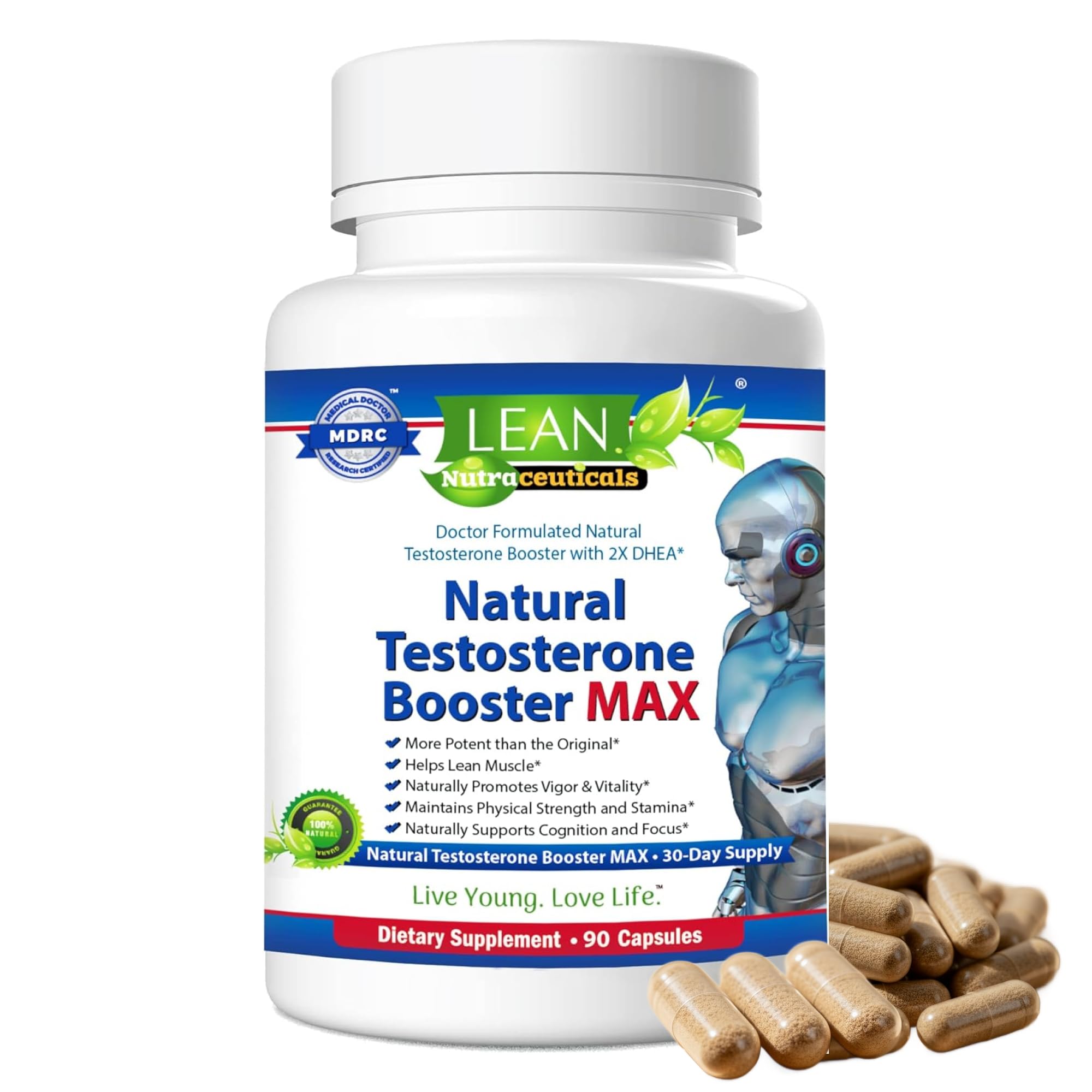 LEAN Nutraceuticals frente del envase mostrando nombre y cantidad útil