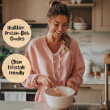 LEANBAKERS etiqueta con lista de ingredientes simples y sin aditivos visibles