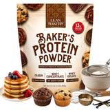 LEANBAKERS presentación frontal del paquete resellable para hornear con proteína