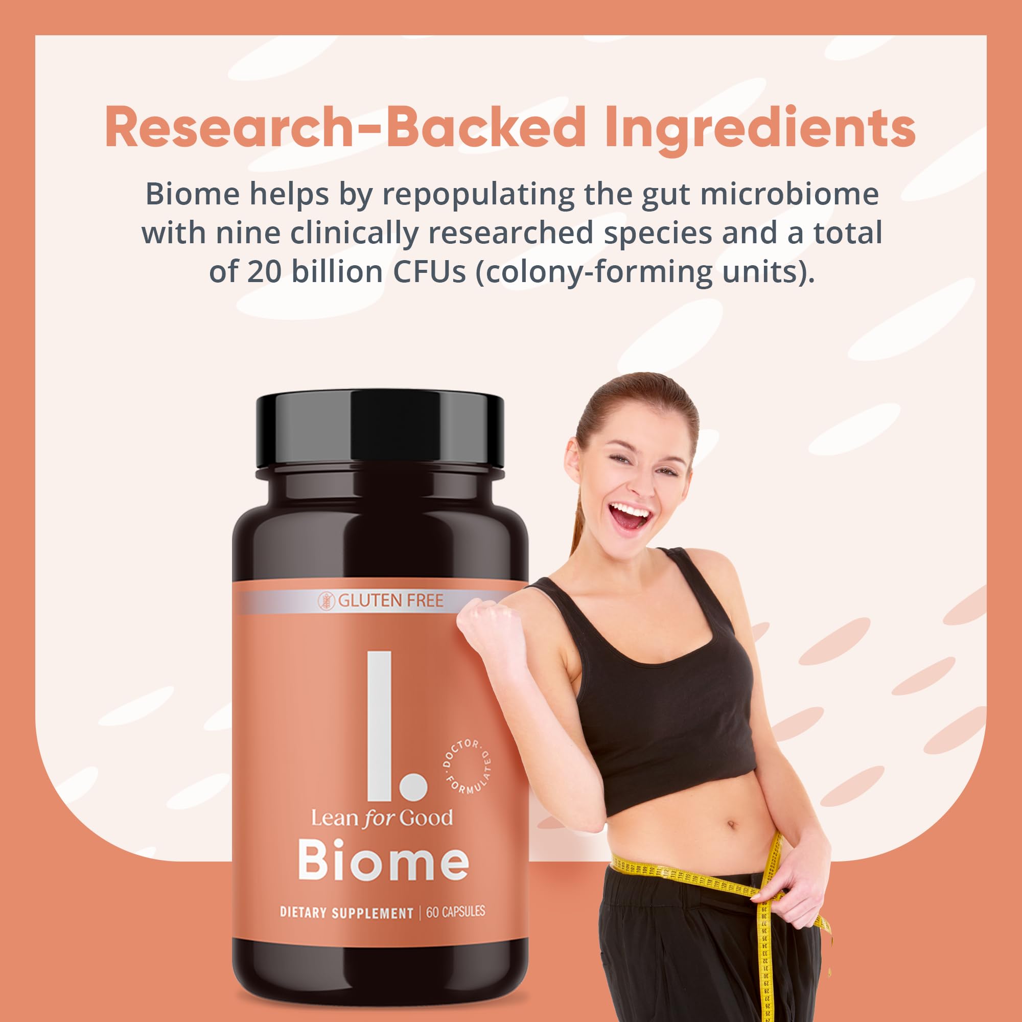 LEANFORGOOD Biome polvo de cepas en mano que muestra la textura y pureza