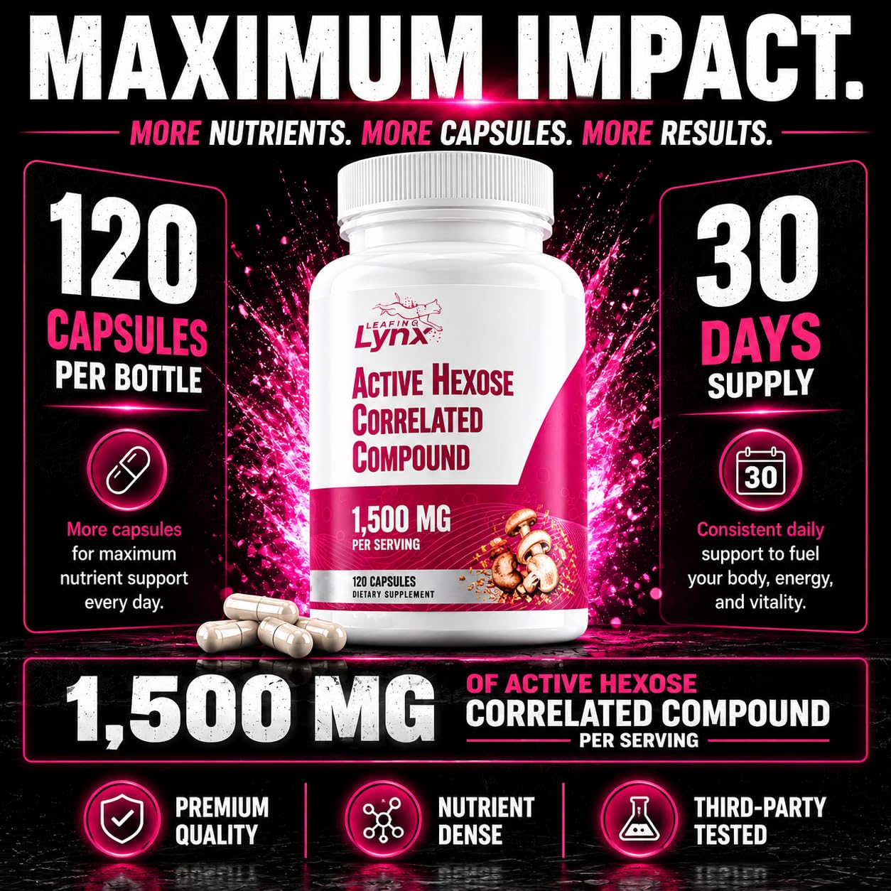 Leaping Lynx polvo de extracto para visualizar pureza y concentración 1500 mg