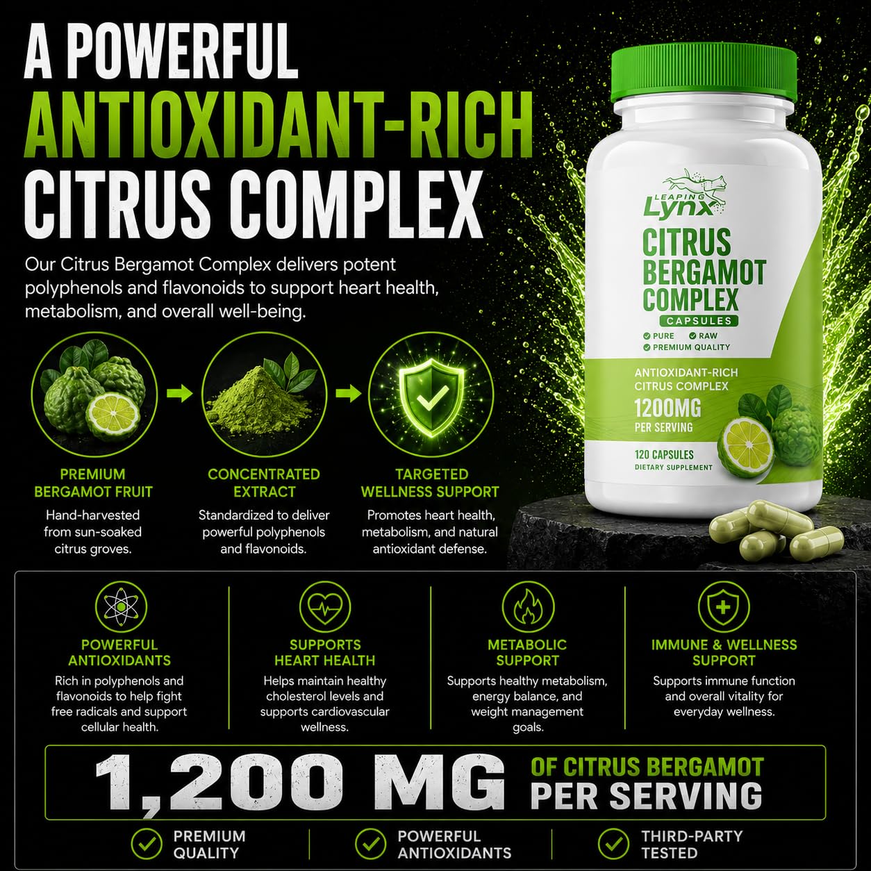 Leaping Lynx caja con sello GMP y certificados para confianza en calidad