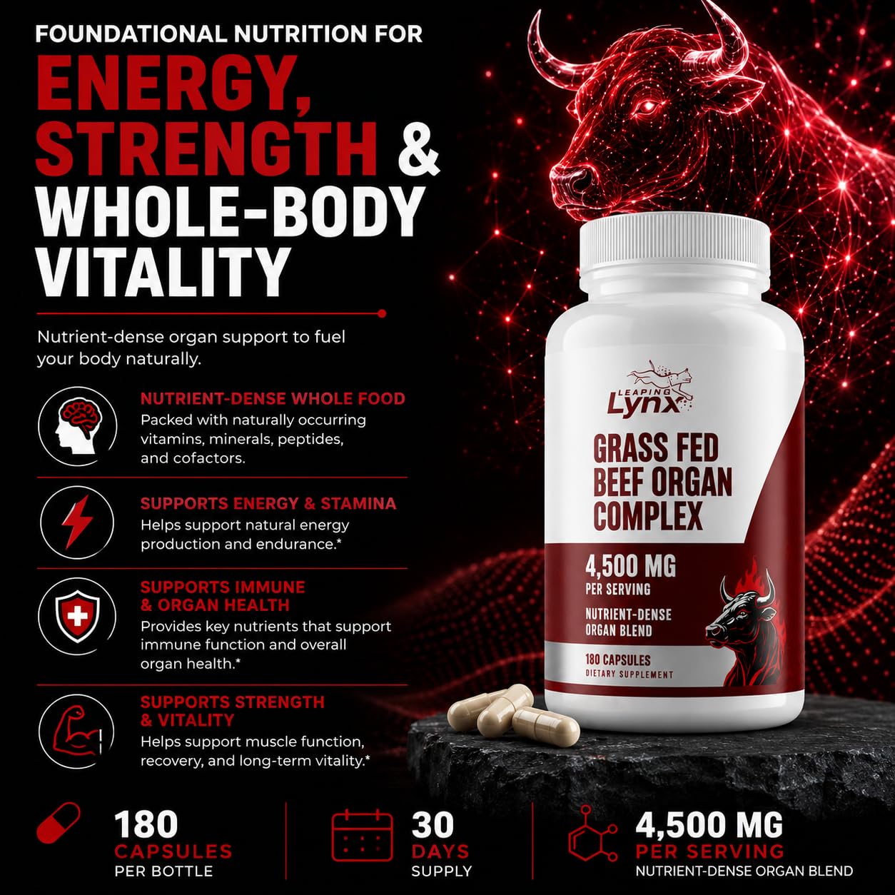 Leaping Lynx vacas pastando representando origen grass fed y pureza