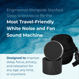 Adaptive Sound Technologies LectroFan Micro2 primer plano de botones y acabado para ajuste preciso