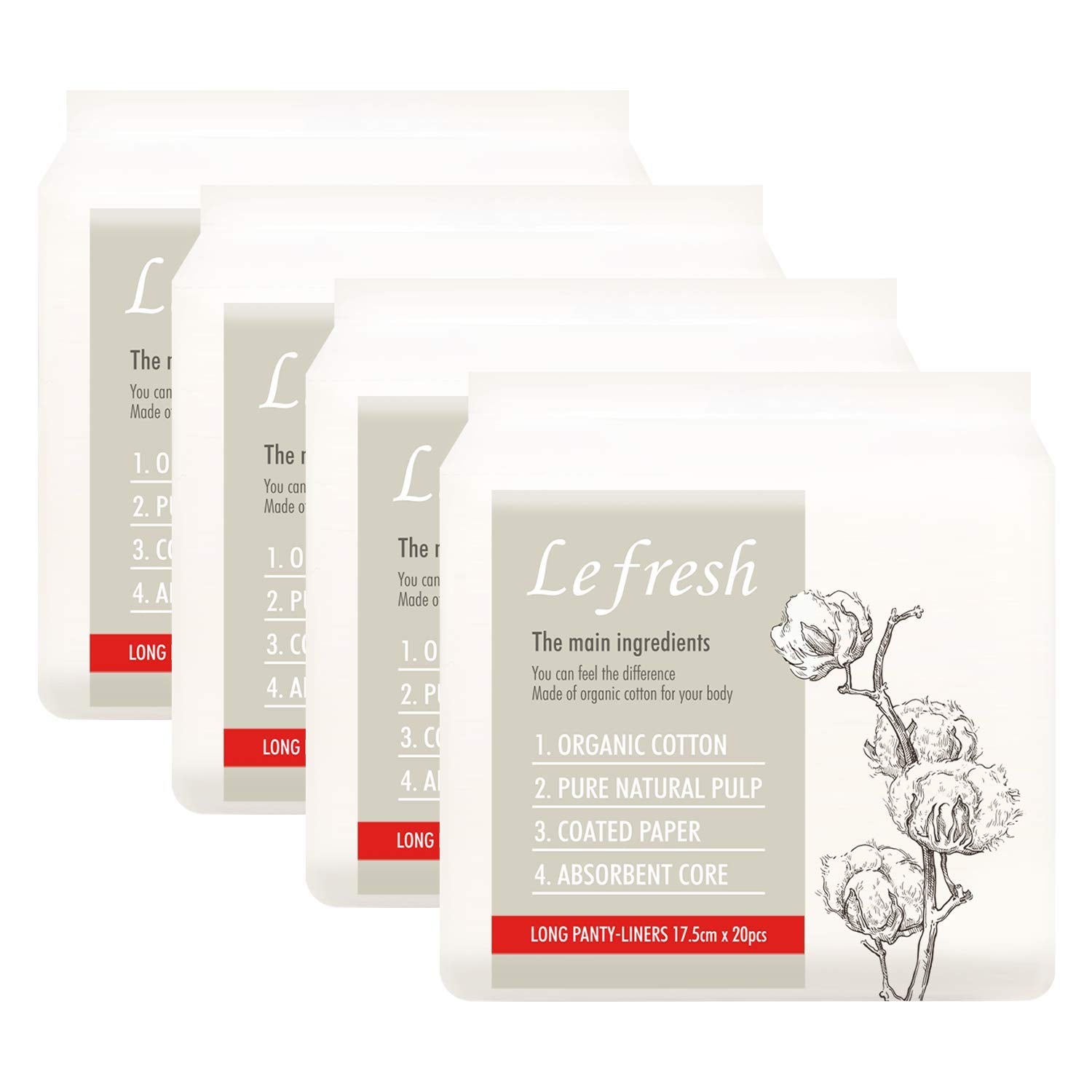 Lefresh empaque frontal mostrando 80 protectores y beneficios clave