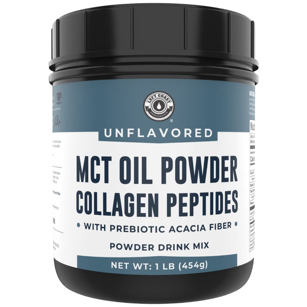 Left Coast Performance envase frontal mostrando el producto y beneficios visibles