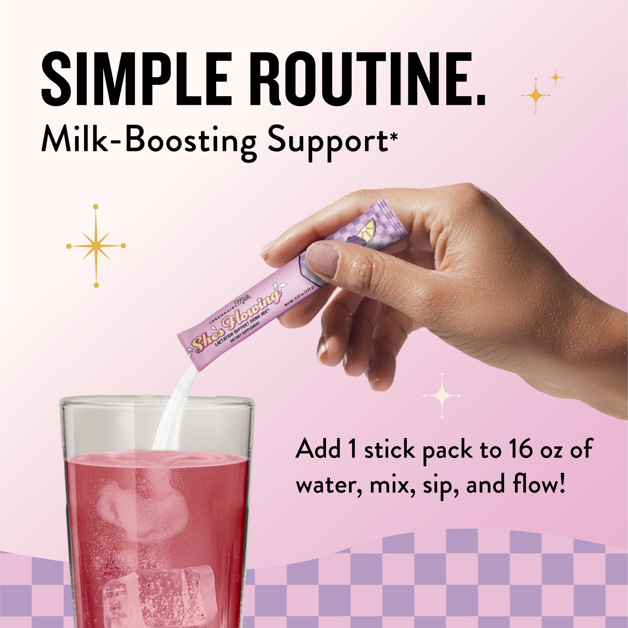Legendairy Milk mamá usando mezcla en botella, apoyo práctico durante lactancia