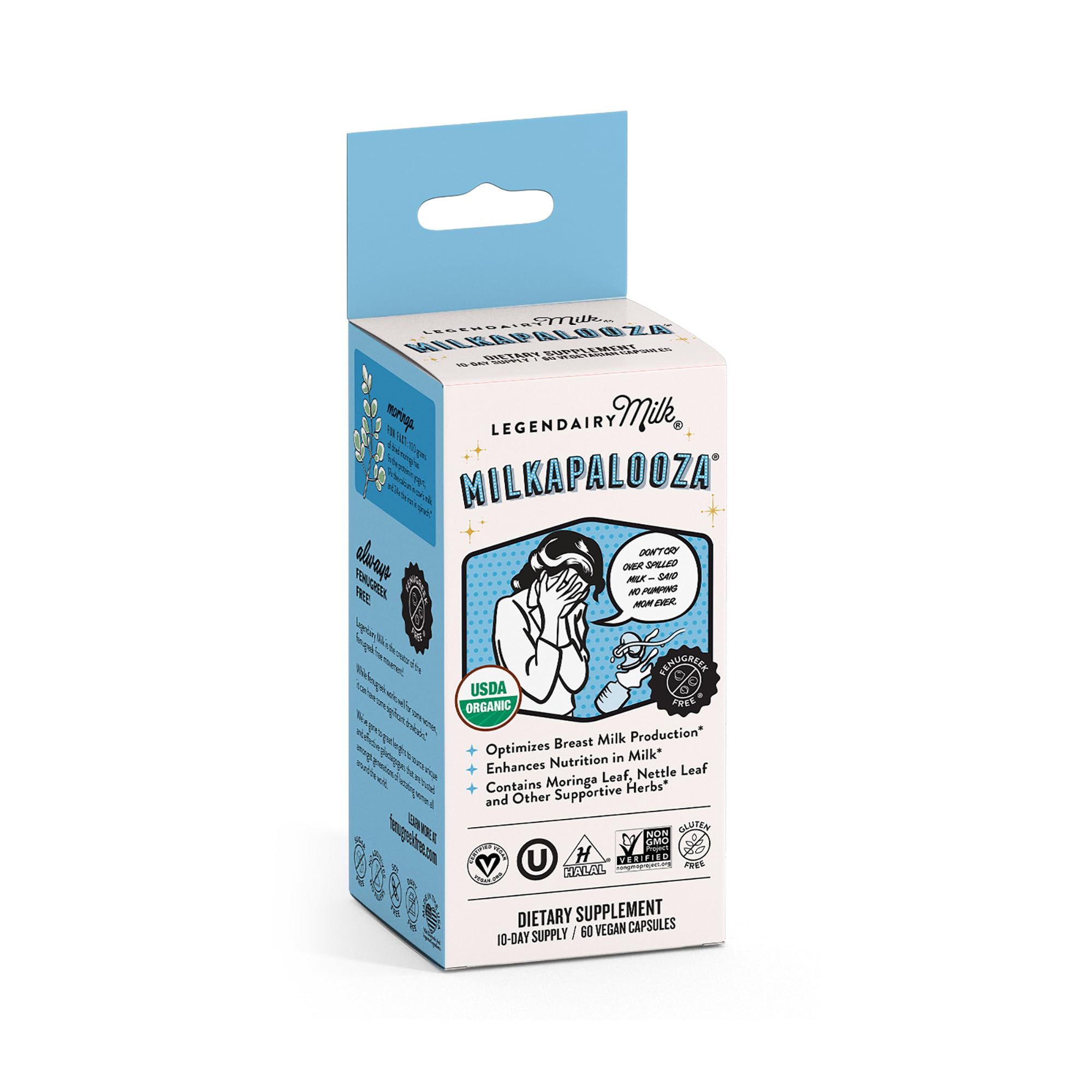 Legendairy Milk información nutricional y composición en primer plano