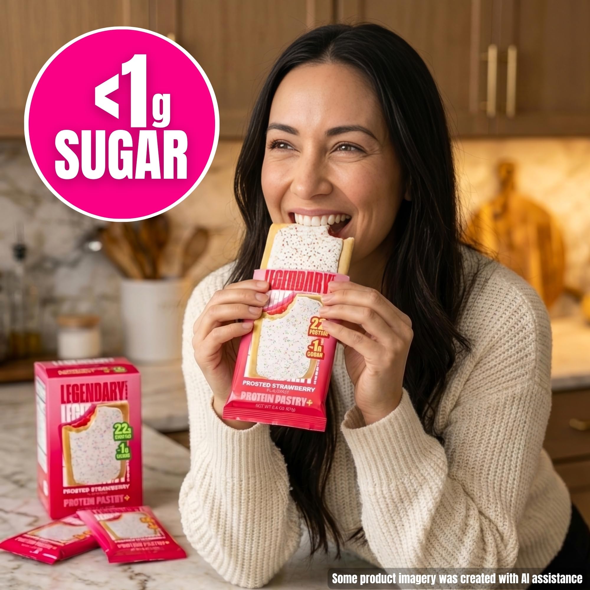 Legendary Foods pastelito servido en bowl junto a café como desayuno rápido y nutritivo