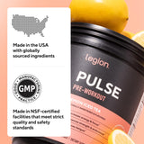 LEGION Pulse certificado de laboratorio que valida pureza y potencia