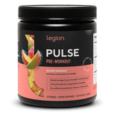 LEGION Pulse frente del envase mostrando sabor sour mango y claridad del producto