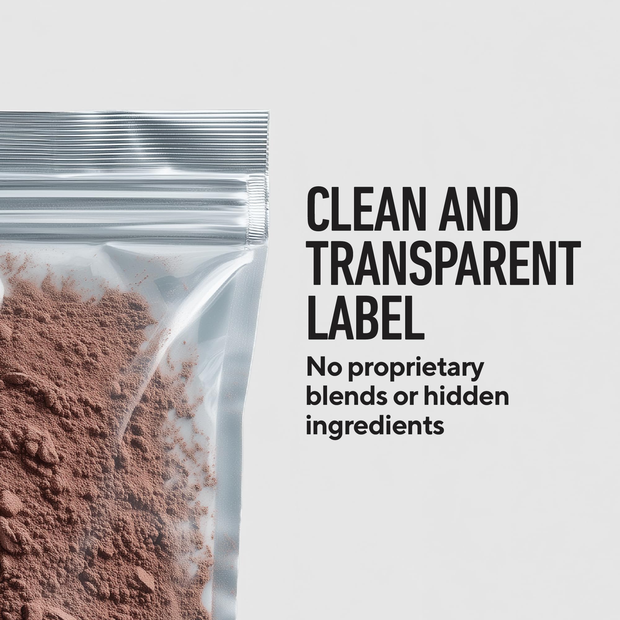 Etiqueta nutricional de LEGION Whey+ que destaca transparencia y pruebas