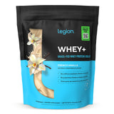 LEGION Whey+ frente del envase con diseño claro y beneficios visibles