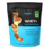 LEGION frente del paquete mostrando sabor Oatmeal Cream Pie y beneficio limpieza