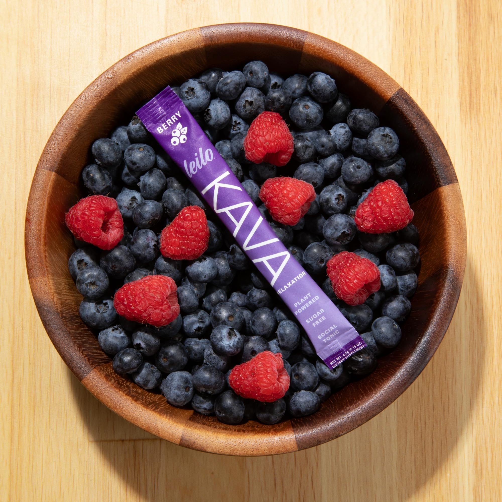 LEILO vaso con bebida Berry mezclada y hielo, refrescante y sin alcohol