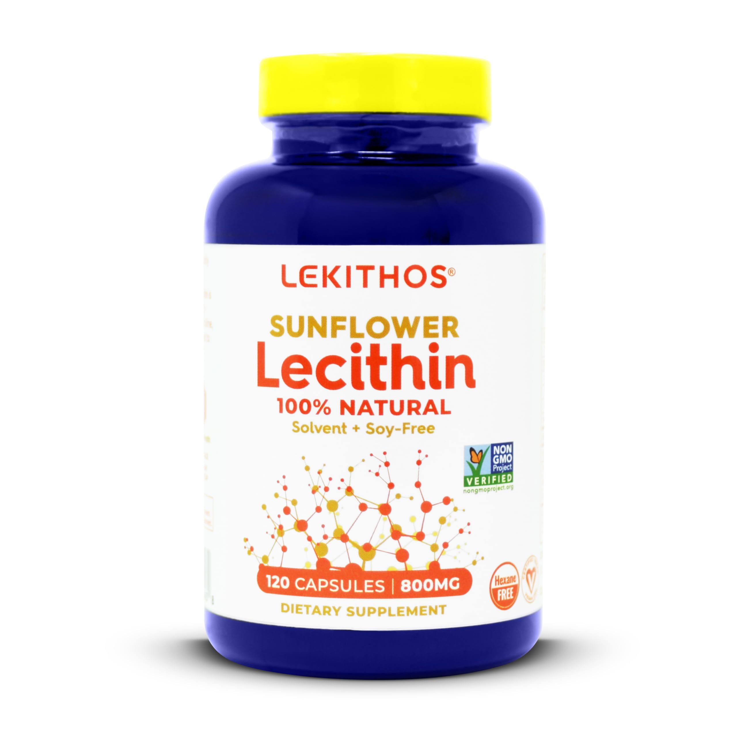 Lekithos cápsula blanda en primer plano, vista de textura y fácil de tragar
