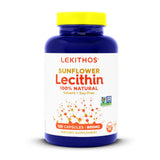 Lekithos cápsula blanda en primer plano, vista de textura y fácil de tragar