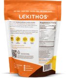 Lekithos polvo en bol mostrando facilidad de mezcla