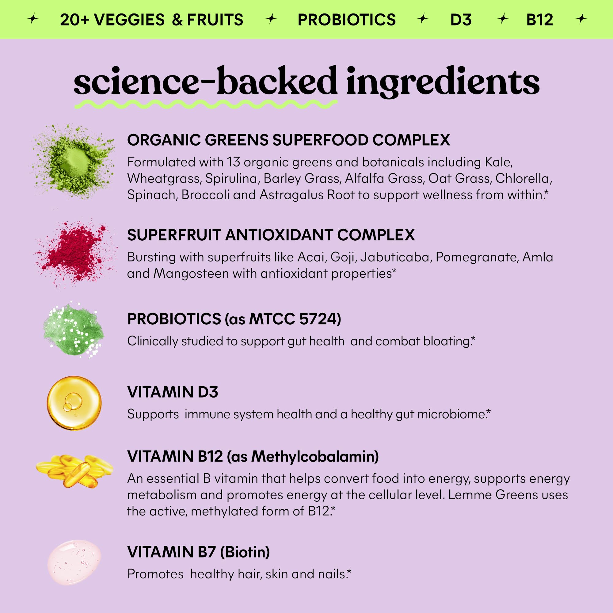Lemme ingredientes verdes y superfrutas sobre mesa mostrando variedad nutritiva