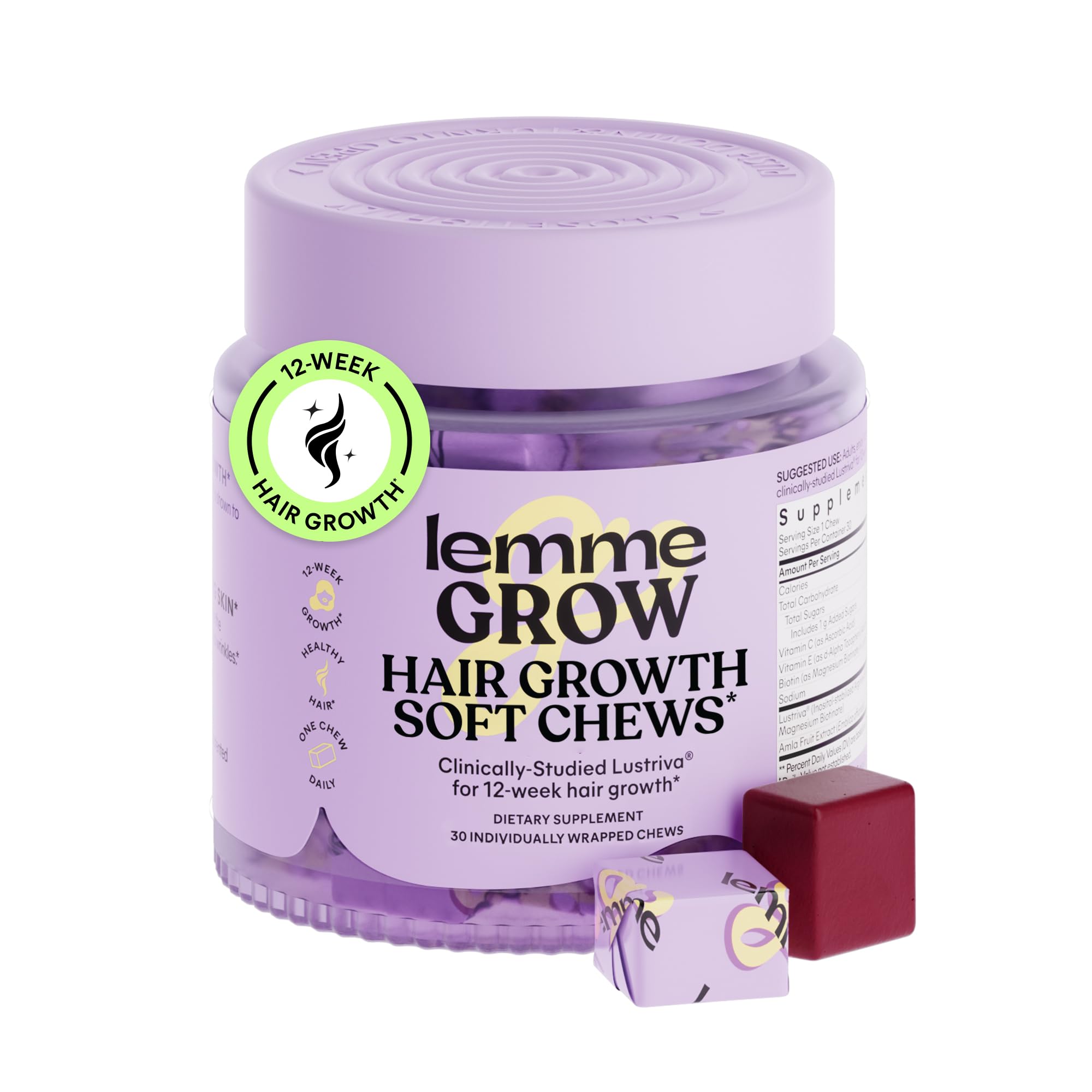 Lemme Grow frente del empaque mostrando formato y beneficio de uso diario