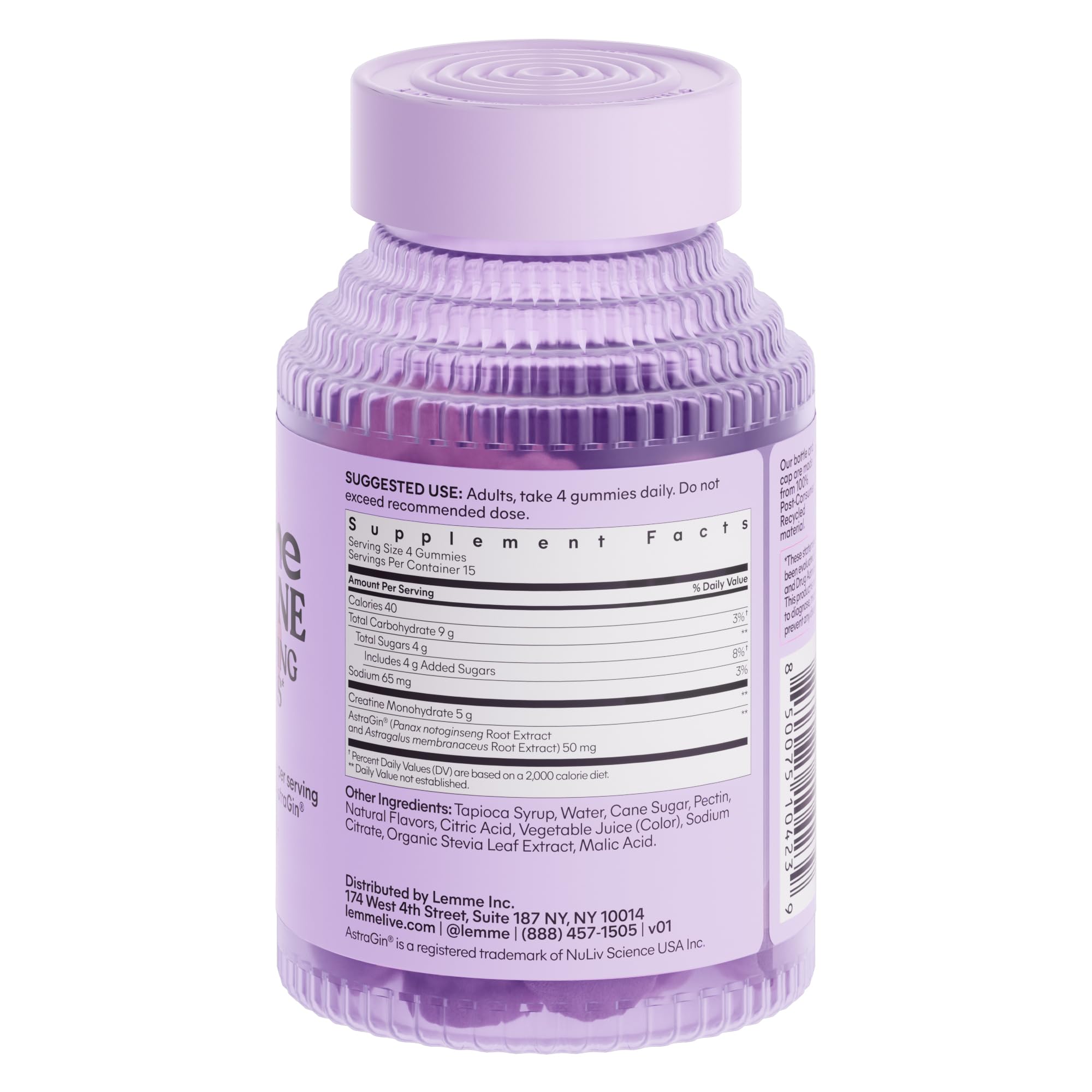 Lemme ingredientes naturales alrededor del bote destacando formulación limpia