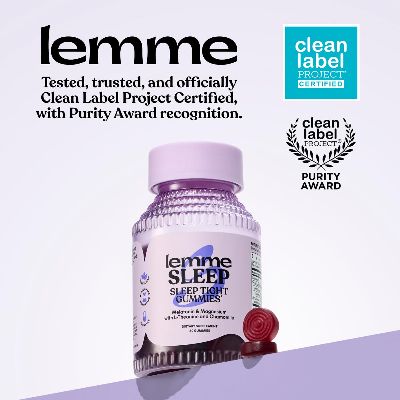 Etiqueta de Lemme Sleep con ingredientes activos visibles y fiables