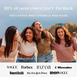 LENA tono coral sobre fondo neutro, atractivo visual y discreción