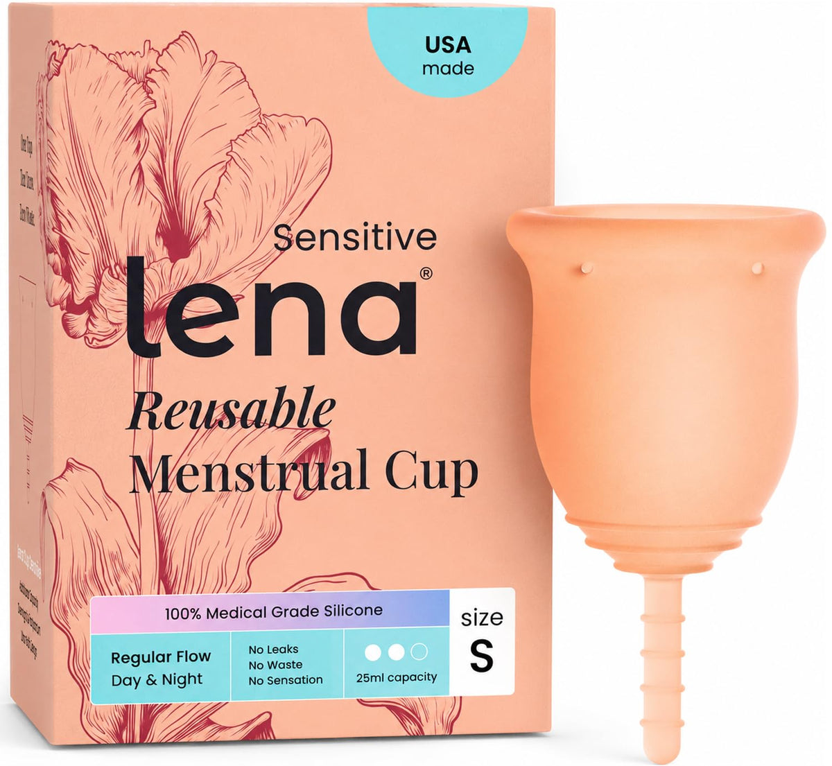 LENA copa frontal mostrando forma compacta y comodidad