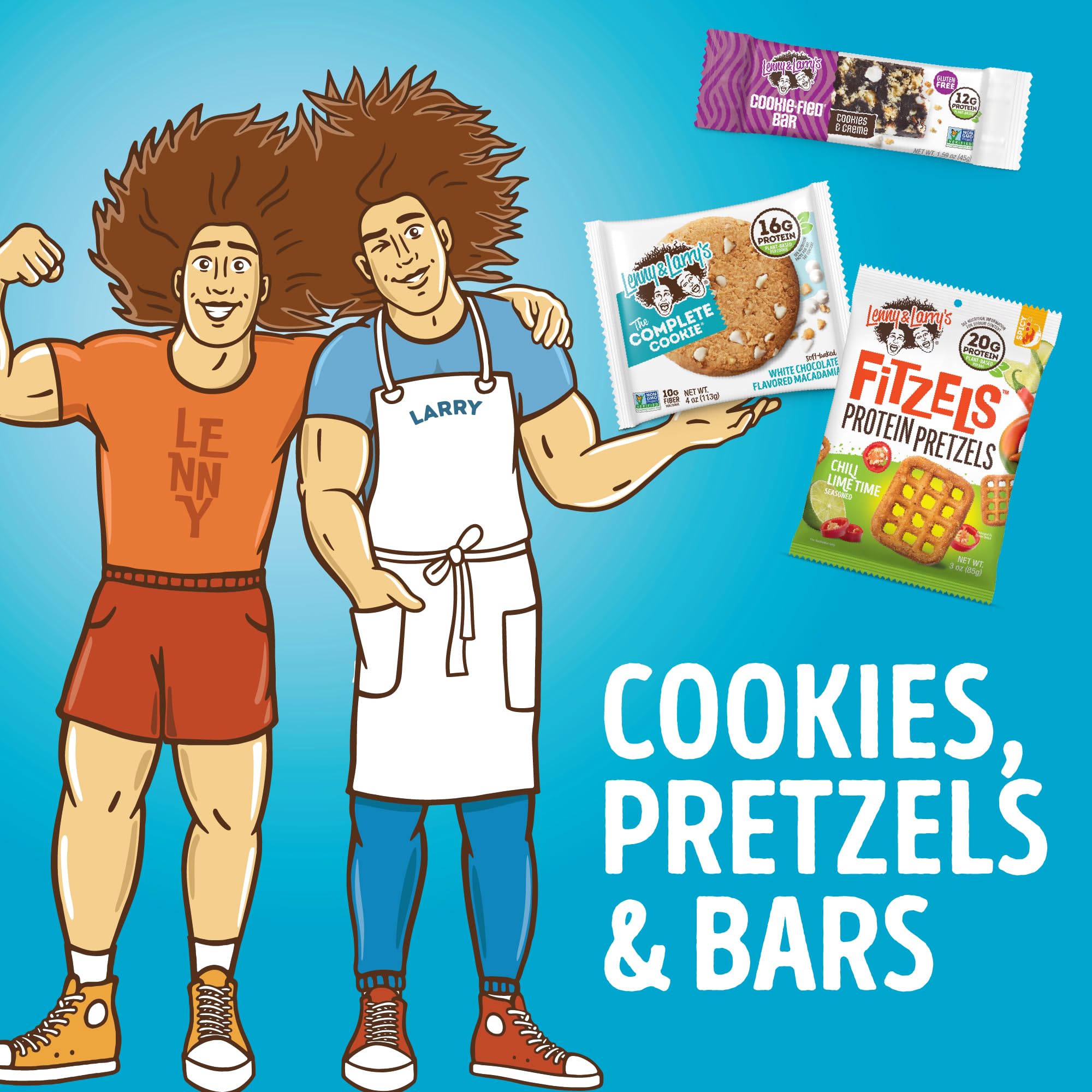 Lenny & Larry's galleta en picnic ilustrando conveniencia y disfrute