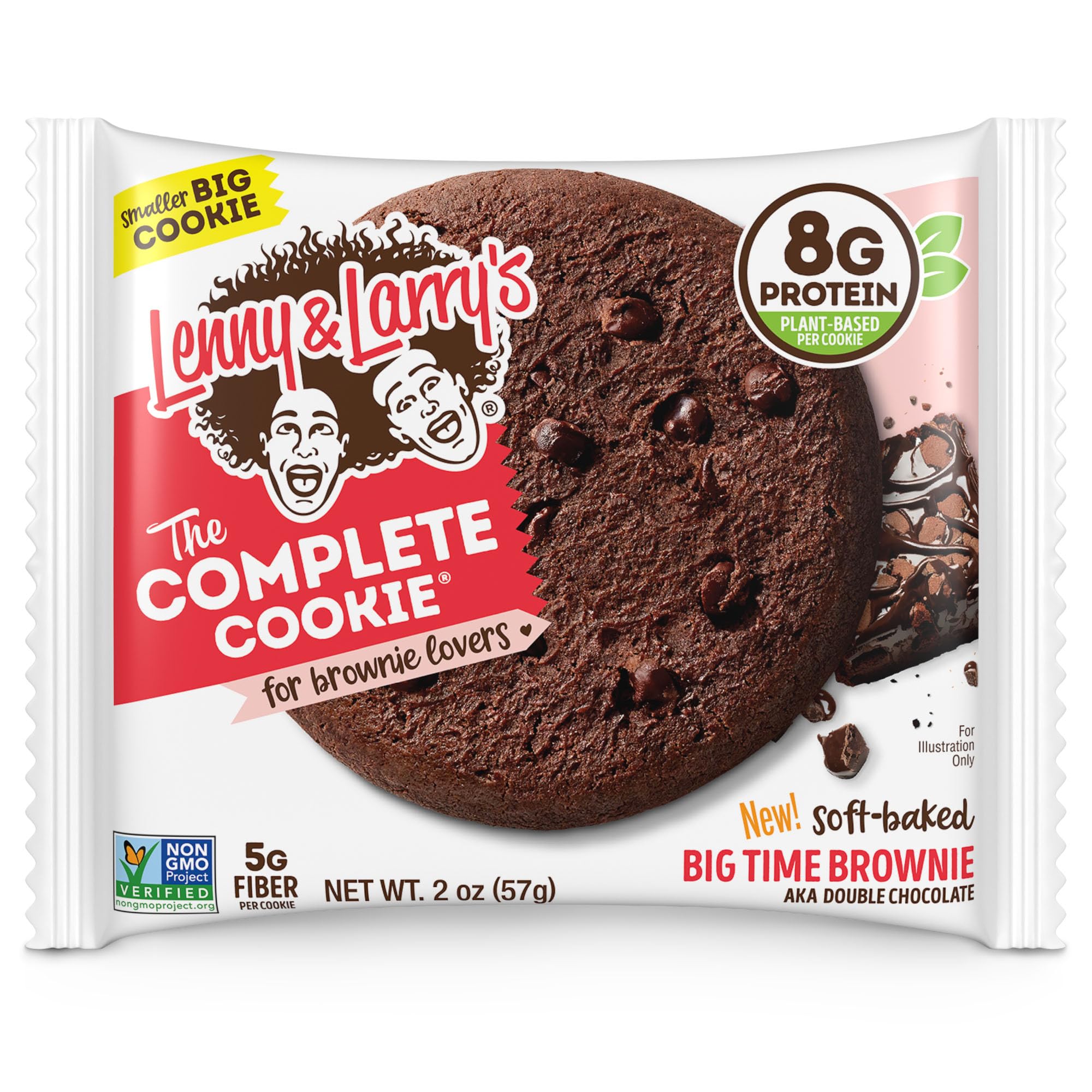 Lenny & Larry's caja abierta con 12 galletas organizada para almacenamiento
