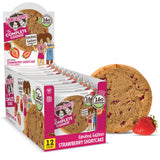 Lenny & Larry's paquete frontal mostrando sabor Strawberry Shortcake y conveniencia