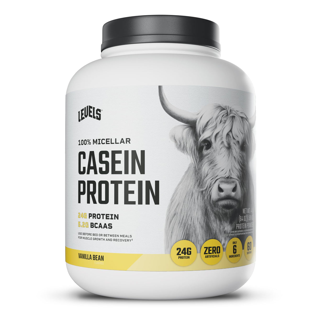 Levels Nutrition envase frontal 4LB mostrando diseño y beneficios claros